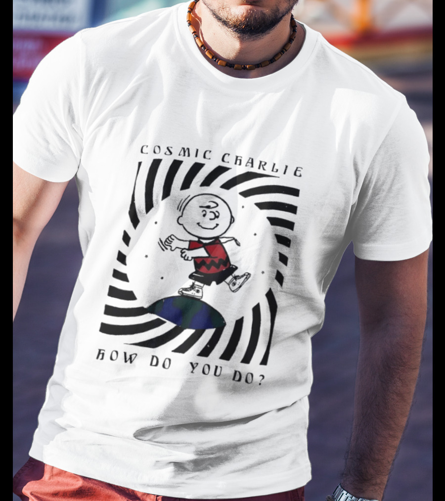 Cosmic Charlie Brown Peanuts How Do You Do Planet Dance T-Shirt