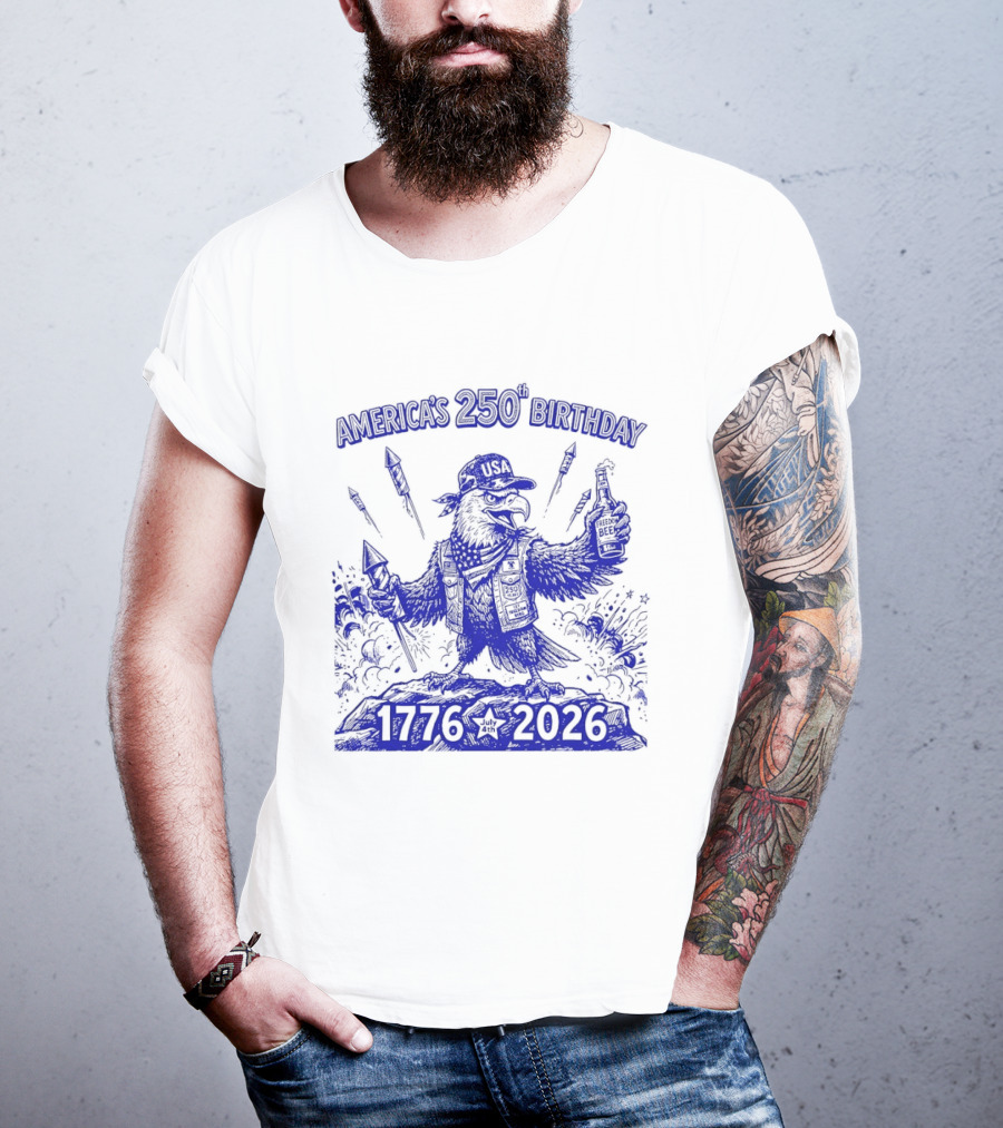 America's 250th Birthday Semiquincentennial Eagle 1776 2026 T-Shirt