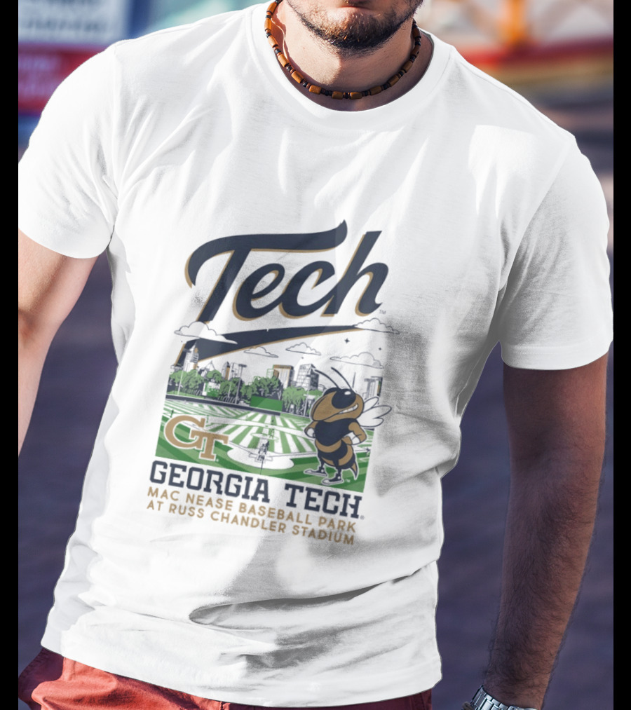 Georgia Tech Yellow Jackets Mac Nease Baseball Park Russ Chandler Stadium T-Shirt