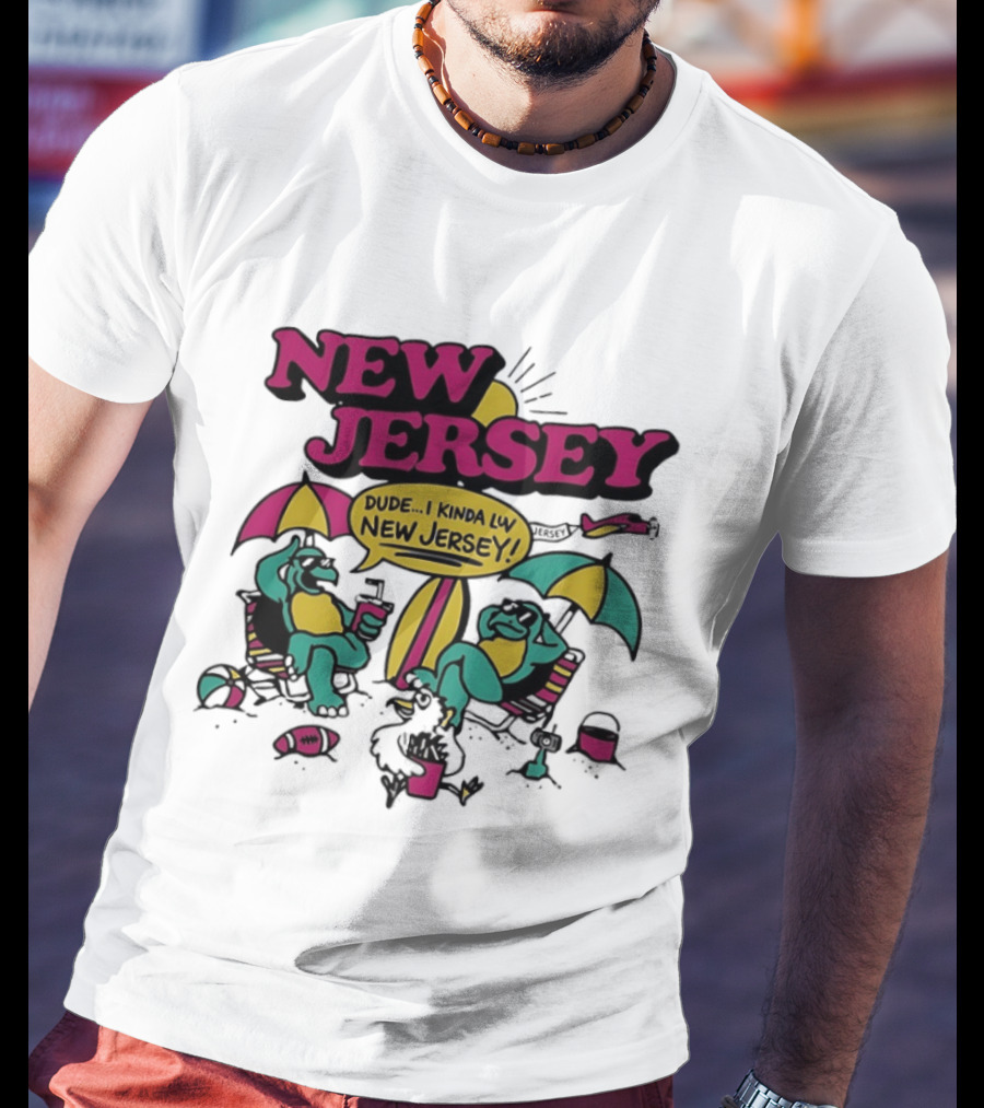 New Jersey Dude I Kinda Luv Beach Vibes With Beach Animals T-Shirt