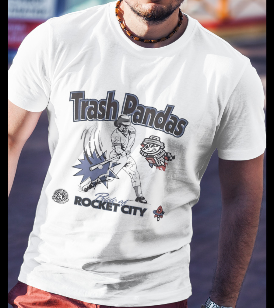 Trash Pandas Pride Of Rocket City Southern League Baseball Batter T-Shirt