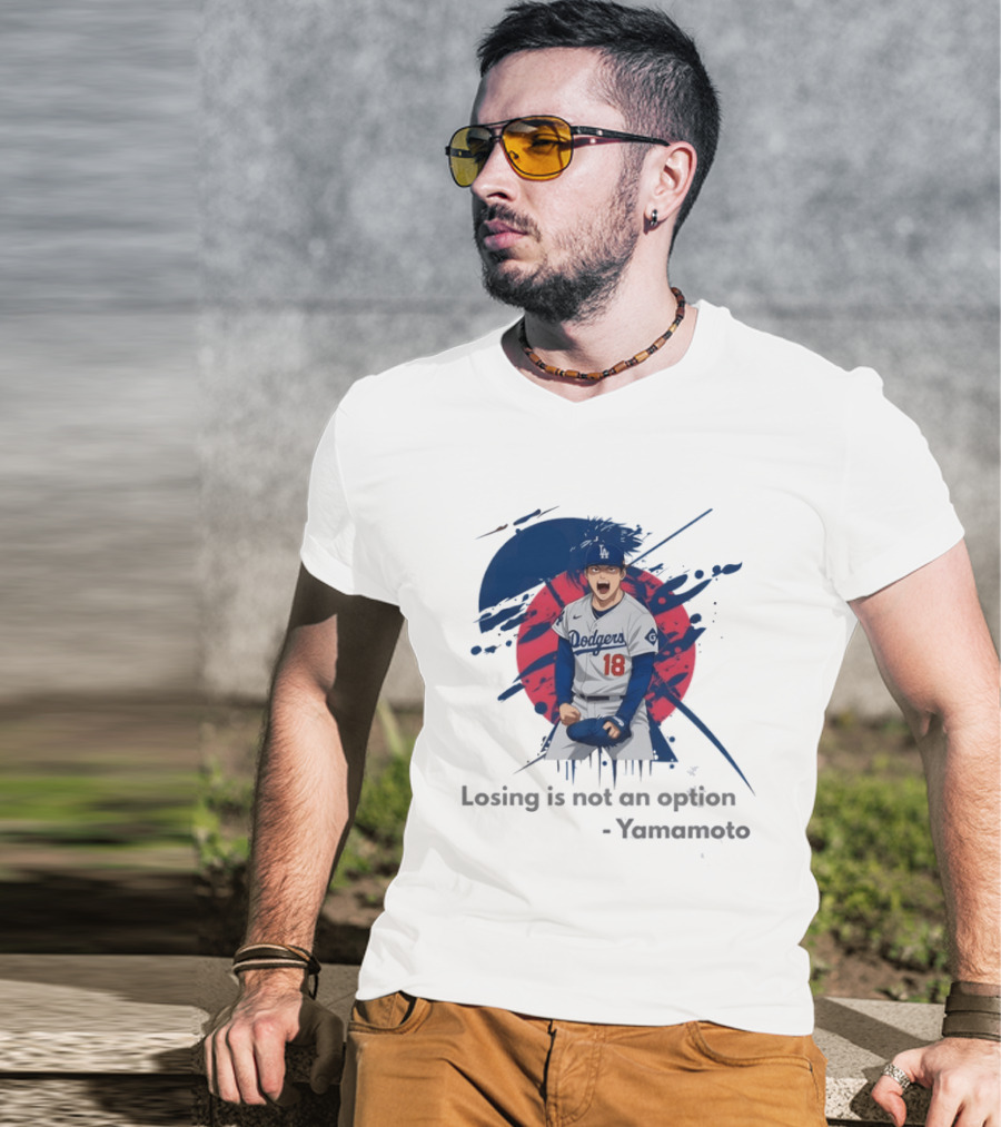 Yoshinobu Yamamoto Dodgers Anime Style Los Angeles Baseball Winning Mindset T-Shirt