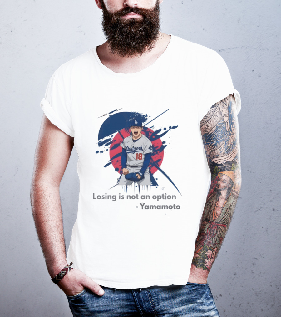 Yoshinobu Yamamoto Dodgers Anime Style Los Angeles Baseball Winning Mindset T-Shirt