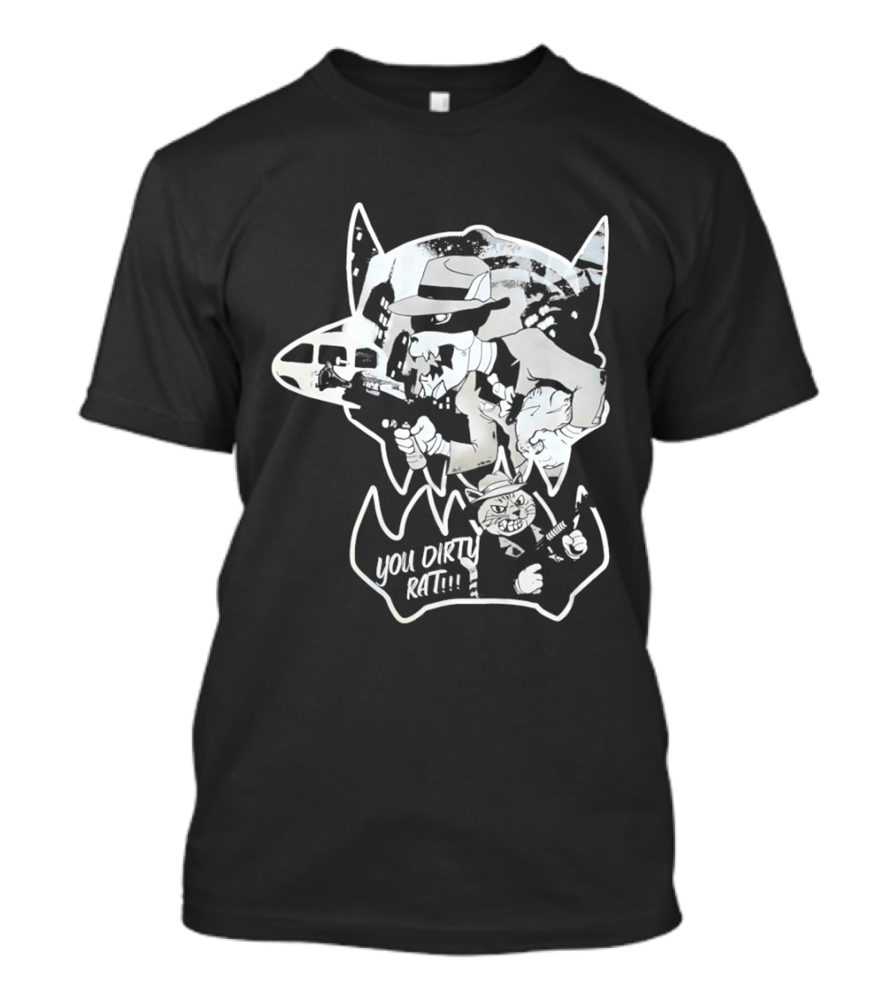 Gangster Animals You Dirty Rat Mobster Showdown Guns T-Shirt