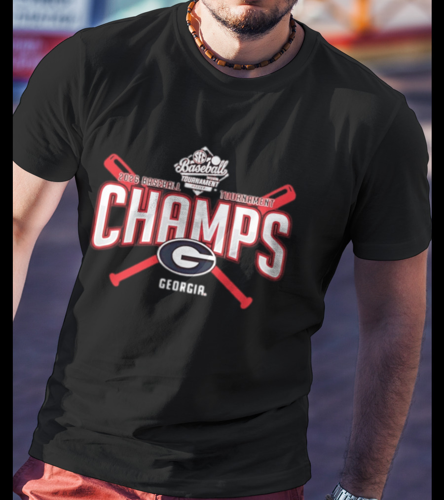 SEC Baseball Tournament 2026 Champs Georgia Bulldogs T-Shirt