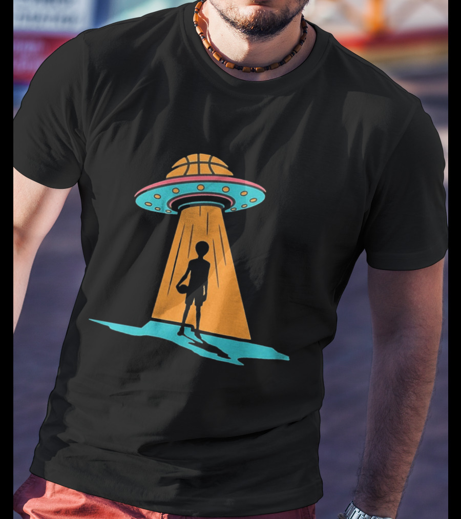 San Antonio Spurs Basketball UFO Alien Abduction Hoops T-Shirt