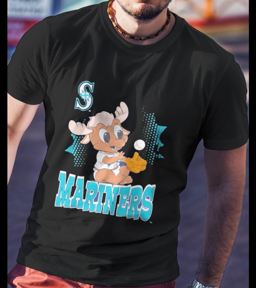 Seattle Mariners Baby Moose Rookie Baseball Glove Mariners T-Shirt