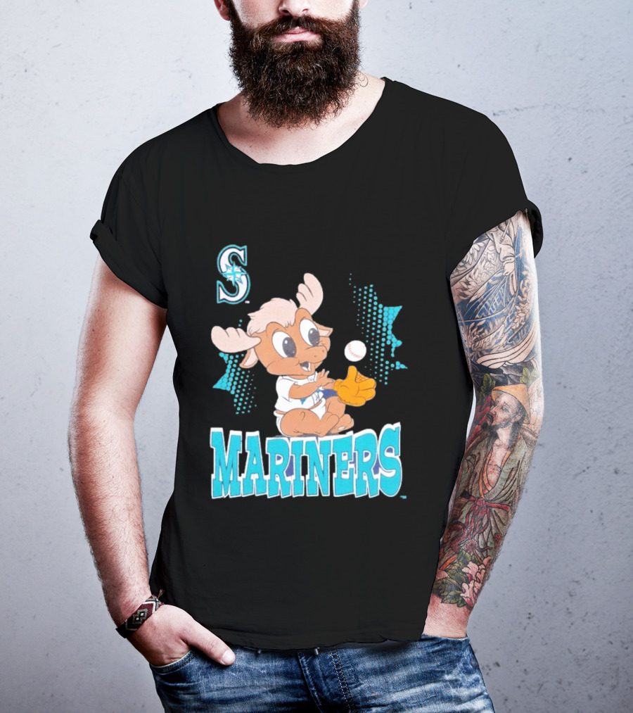 Seattle Mariners Baby Moose Rookie Baseball Glove Mariners T-Shirt