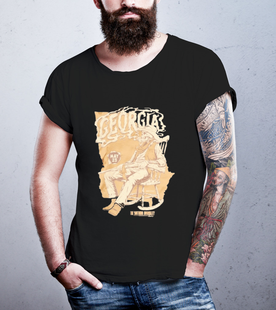 Georgia Skeleton Cowboy Southern Hospitality Tour May 23 MMXXVI T-Shirt