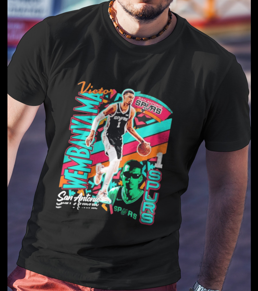 Victor Wembanyama San Antonio Spurs Retro Style Wemby 1 T-Shirt