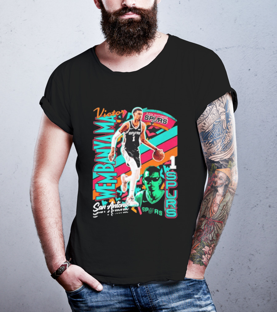 Victor Wembanyama San Antonio Spurs Retro Style Wemby 1 T-Shirt