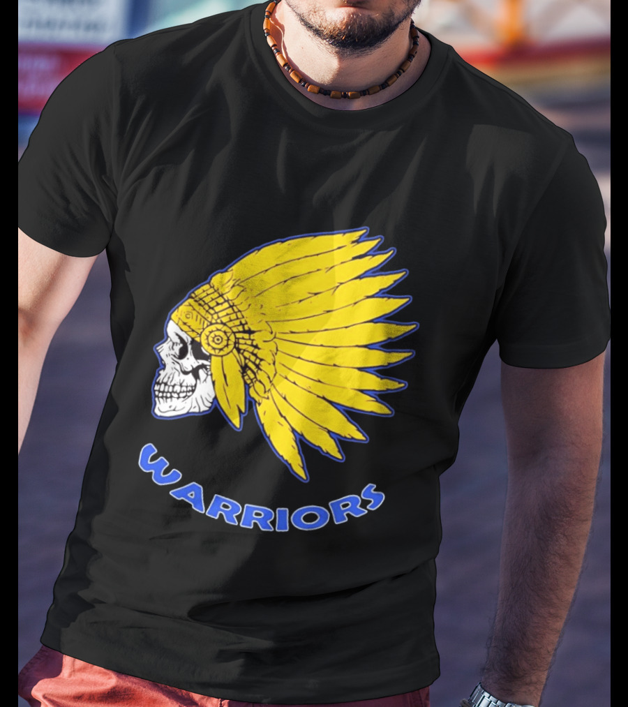 Warriors Fearless Spirit Skull Yellow Headdress T-Shirt