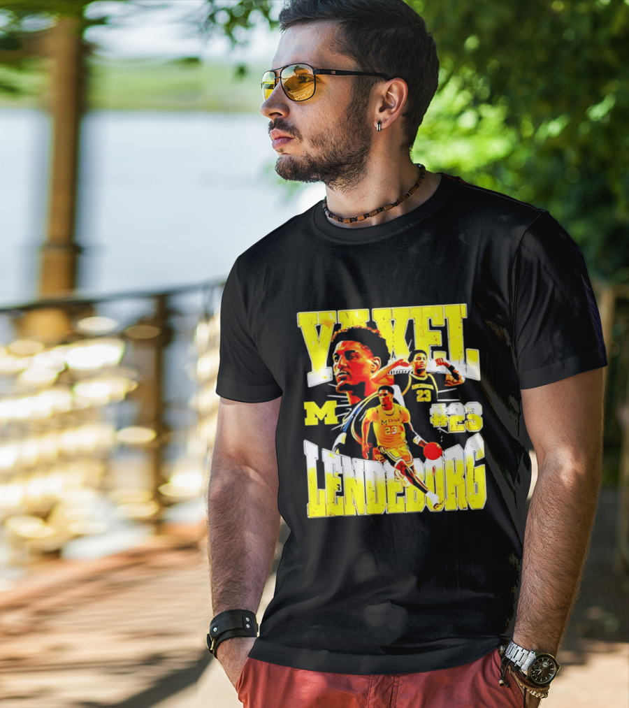 Yaxel Lendeborg #23 Michigan Wolverines Basketball M Player T-Shirt