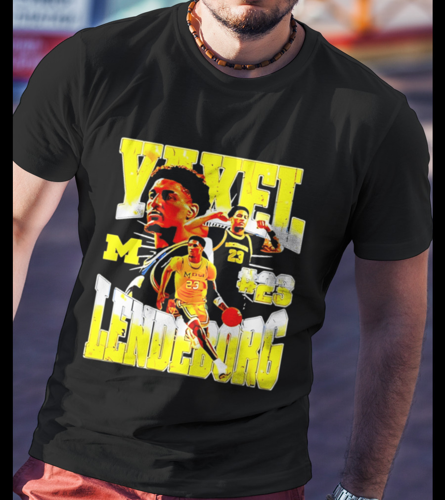 Yaxel Lendeborg #23 Michigan Wolverines Basketball M Player T-Shirt