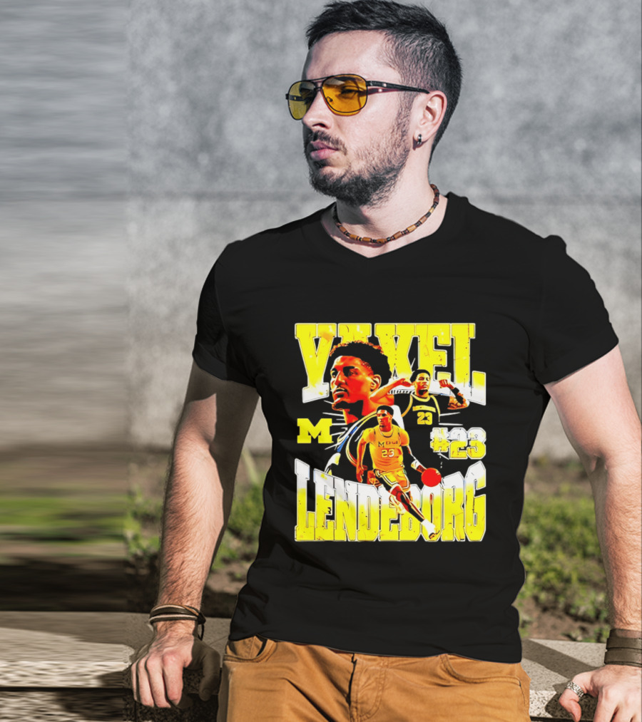 Yaxel Lendeborg #23 Michigan Wolverines Basketball M Player T-Shirt