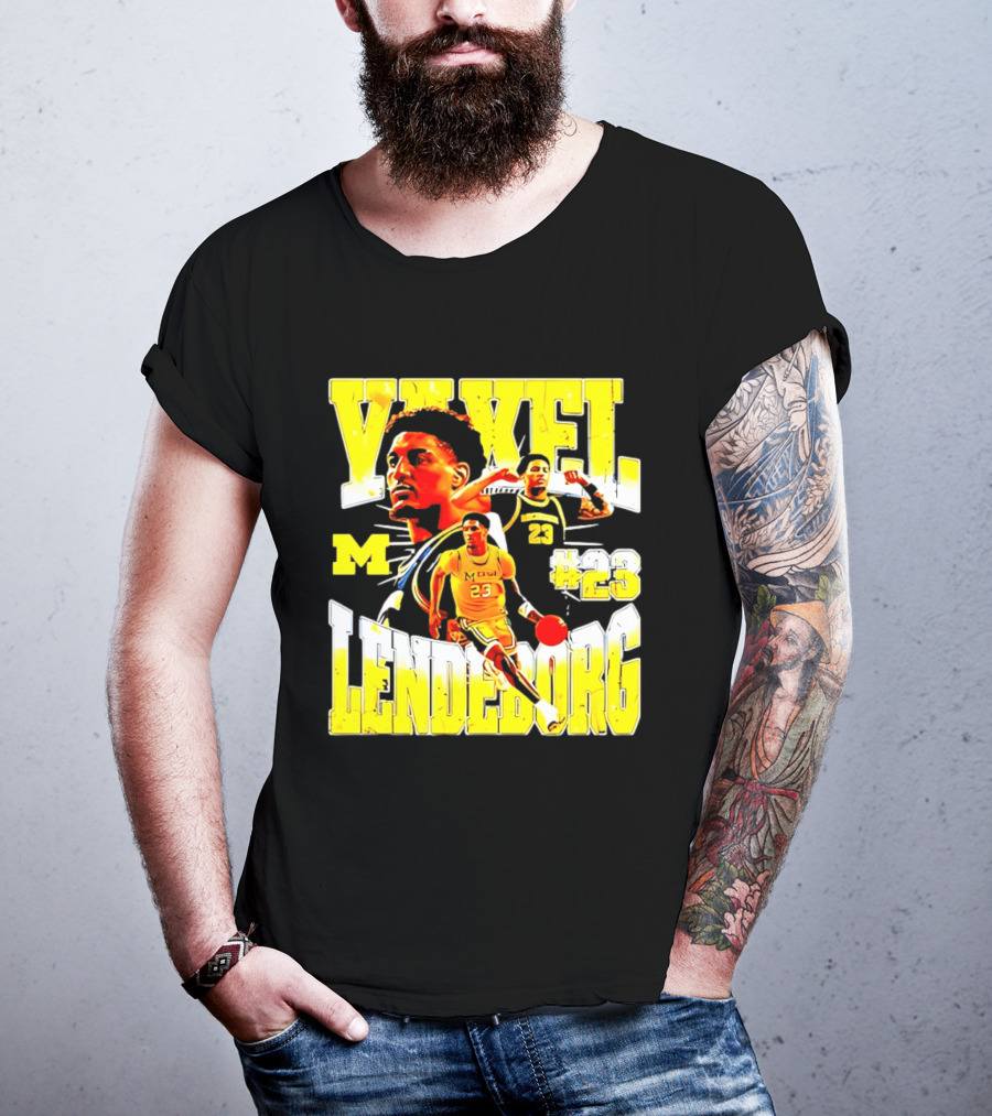 Yaxel Lendeborg #23 Michigan Wolverines Basketball M Player T-Shirt