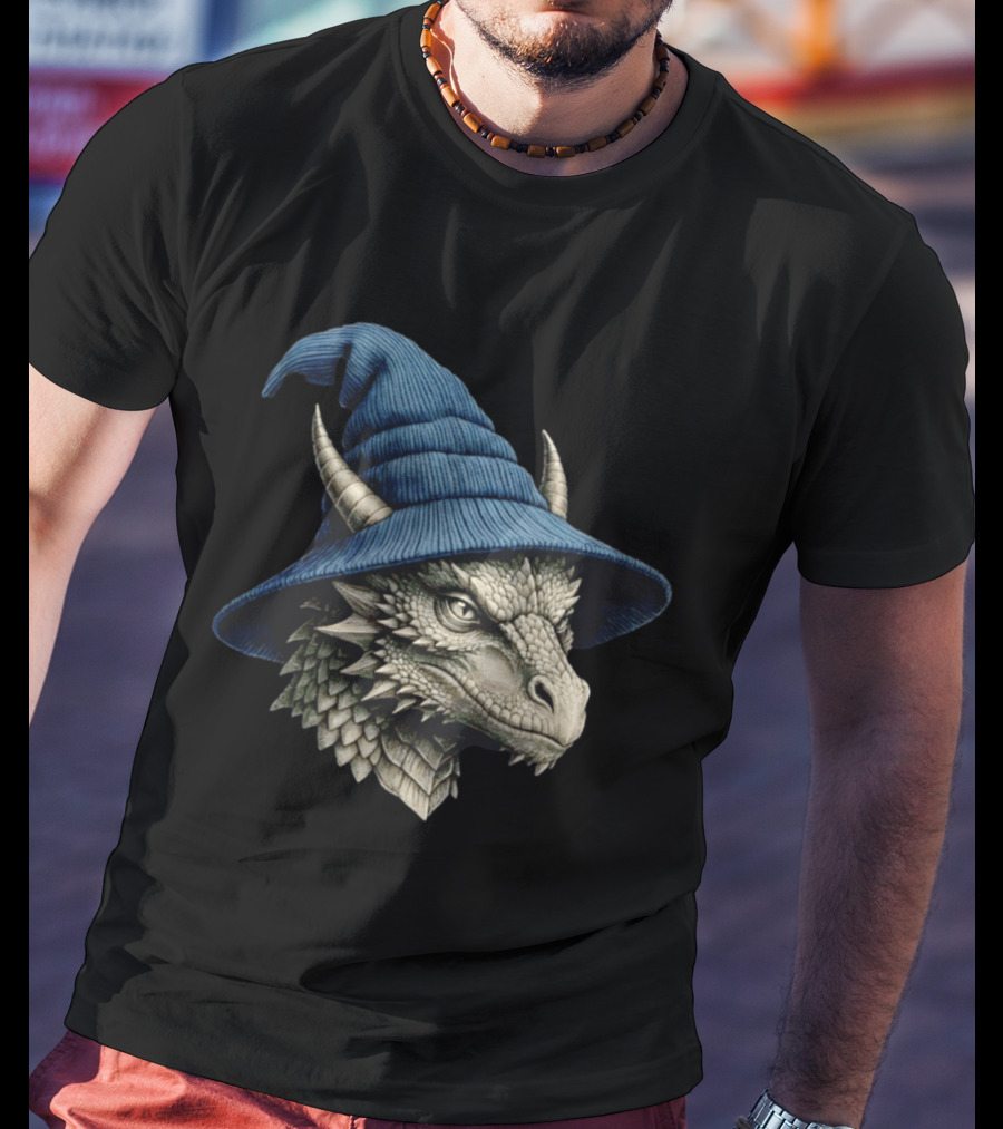 Beanie Dragon Wizard Hat Fantasy Creature T-Shirt