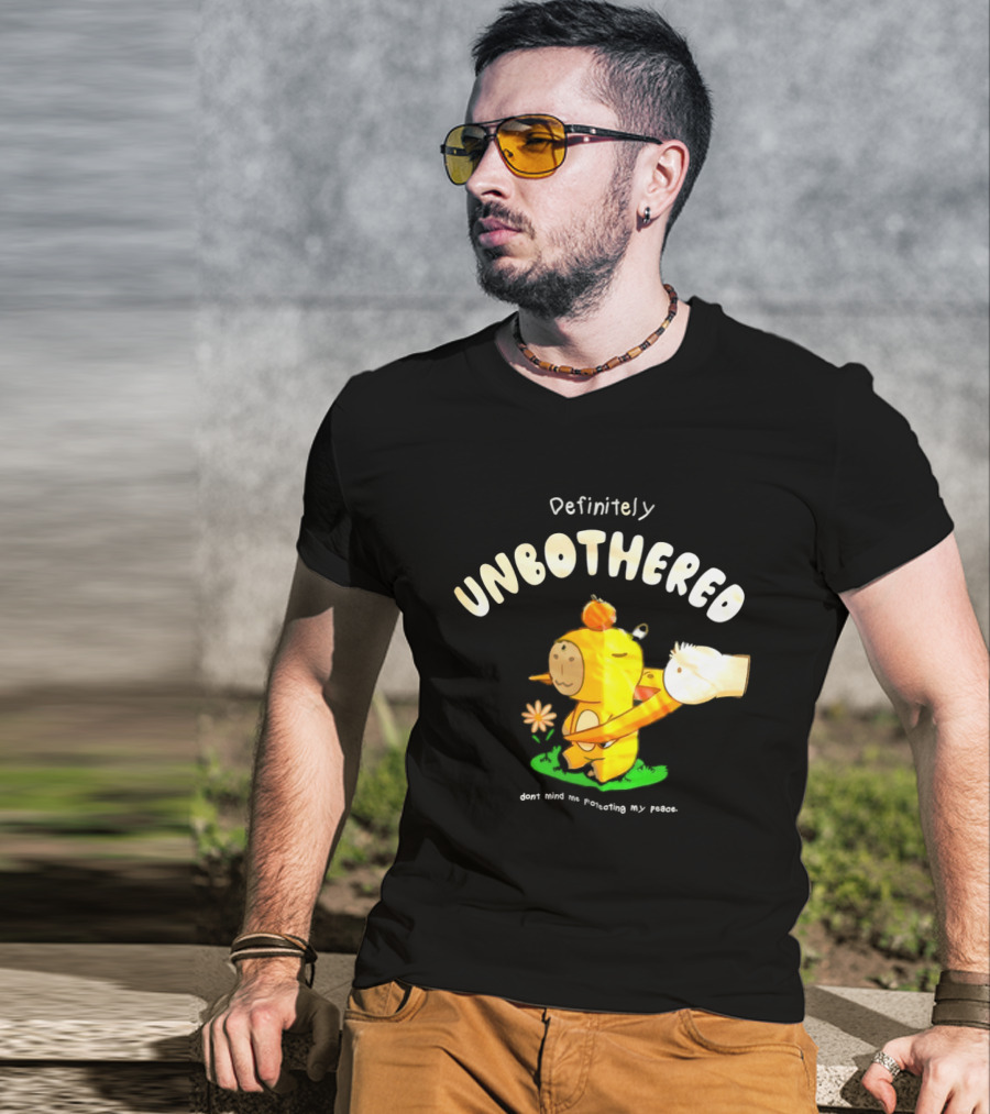 Capybara Definitely Unbothered Don't Mind Me Protecting My Peace T-Shirt