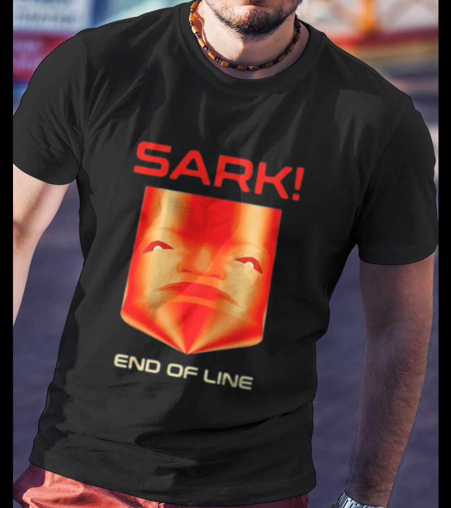 Sark End Of Line Retro Gaming Villain Face T-Shirt