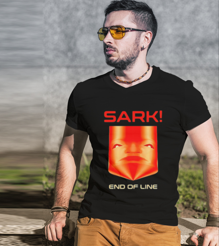 Sark End Of Line Retro Gaming Villain Face T-Shirt