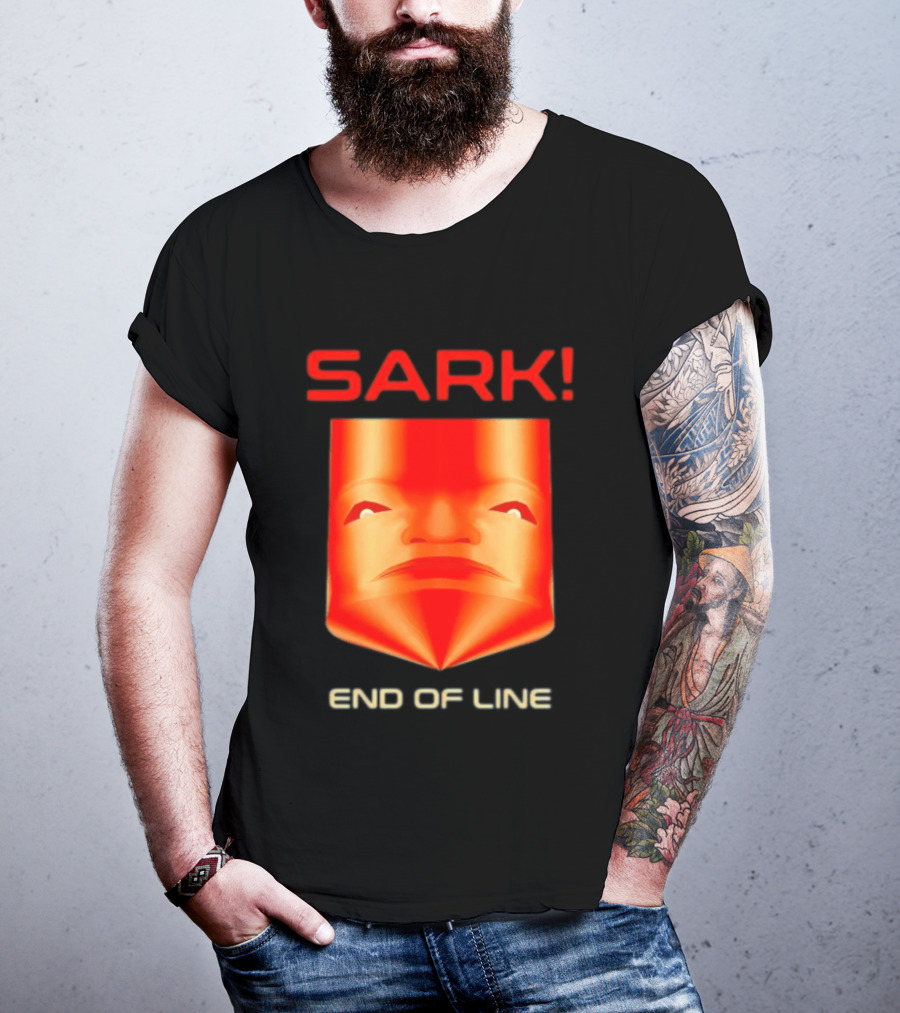 Sark End Of Line Retro Gaming Villain Face T-Shirt
