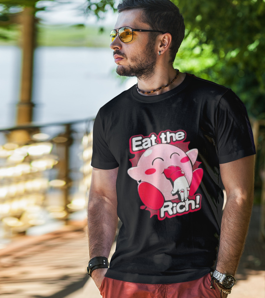 Kirby Eat The Rich Meme Video Game Character Trend T-Shirt
