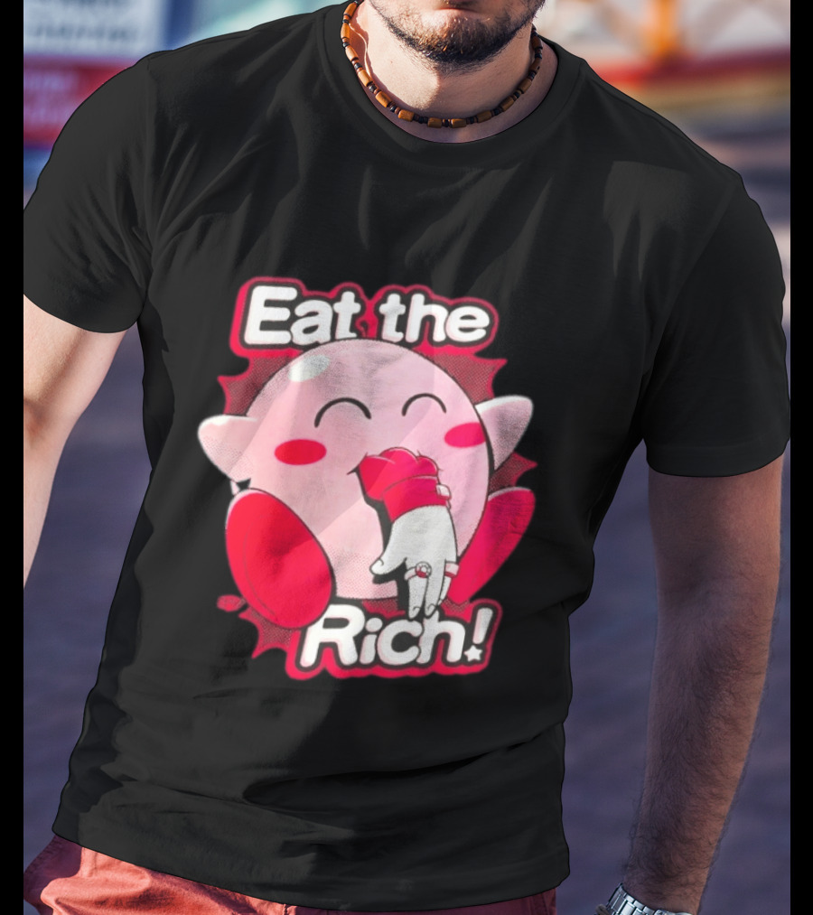 Kirby Eat The Rich Meme Video Game Character Trend T-Shirt
