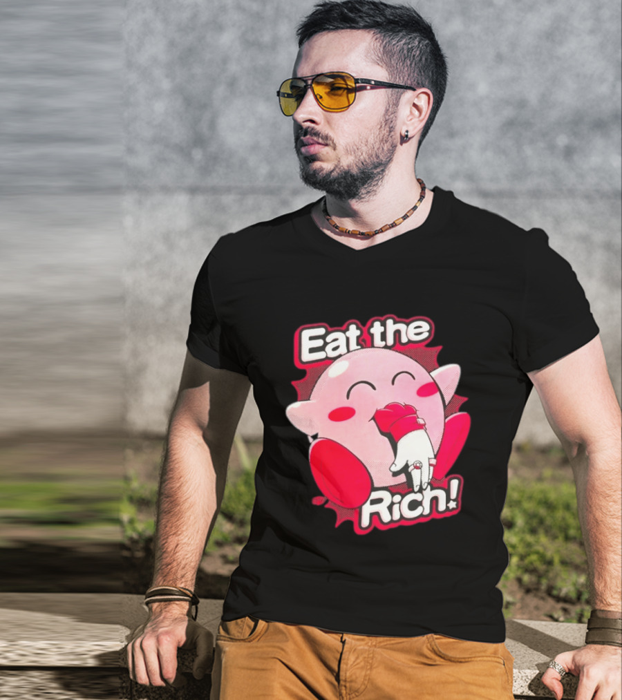 Kirby Eat The Rich Meme Video Game Character Trend T-Shirt