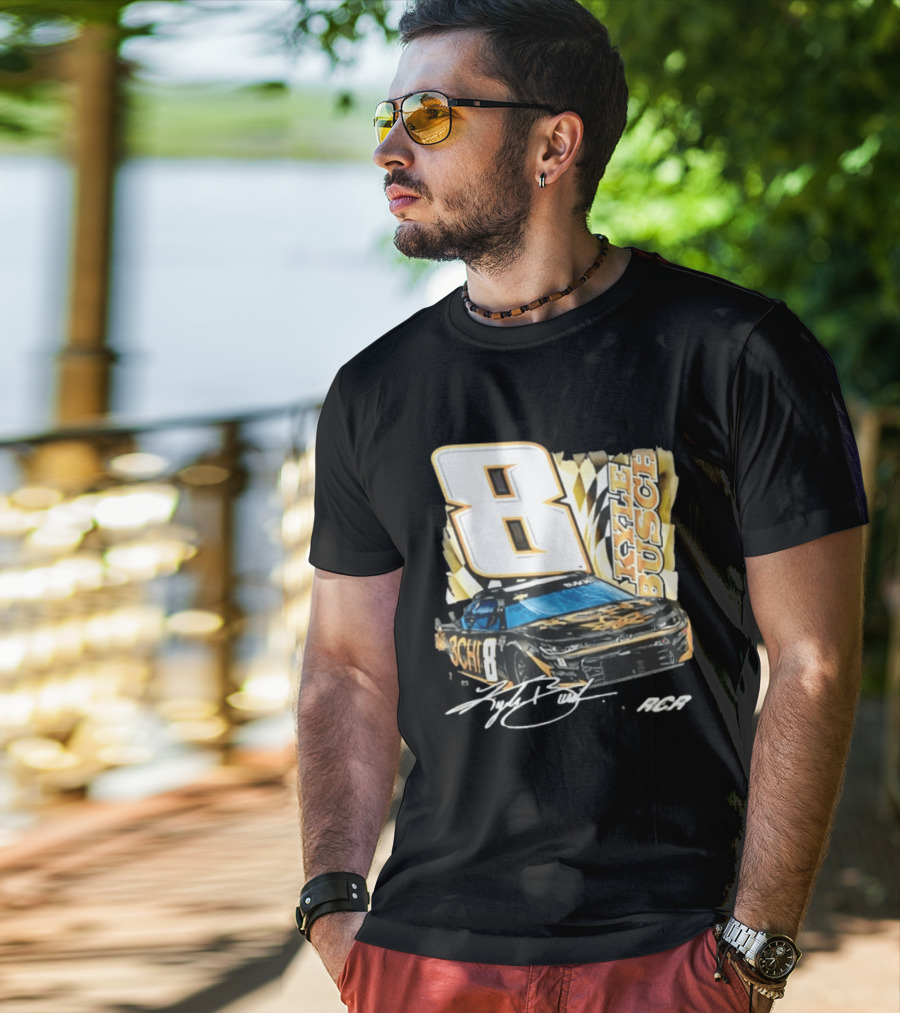 Kyle Busch 8 RCR NASCAR Race Car Signature T-Shirt