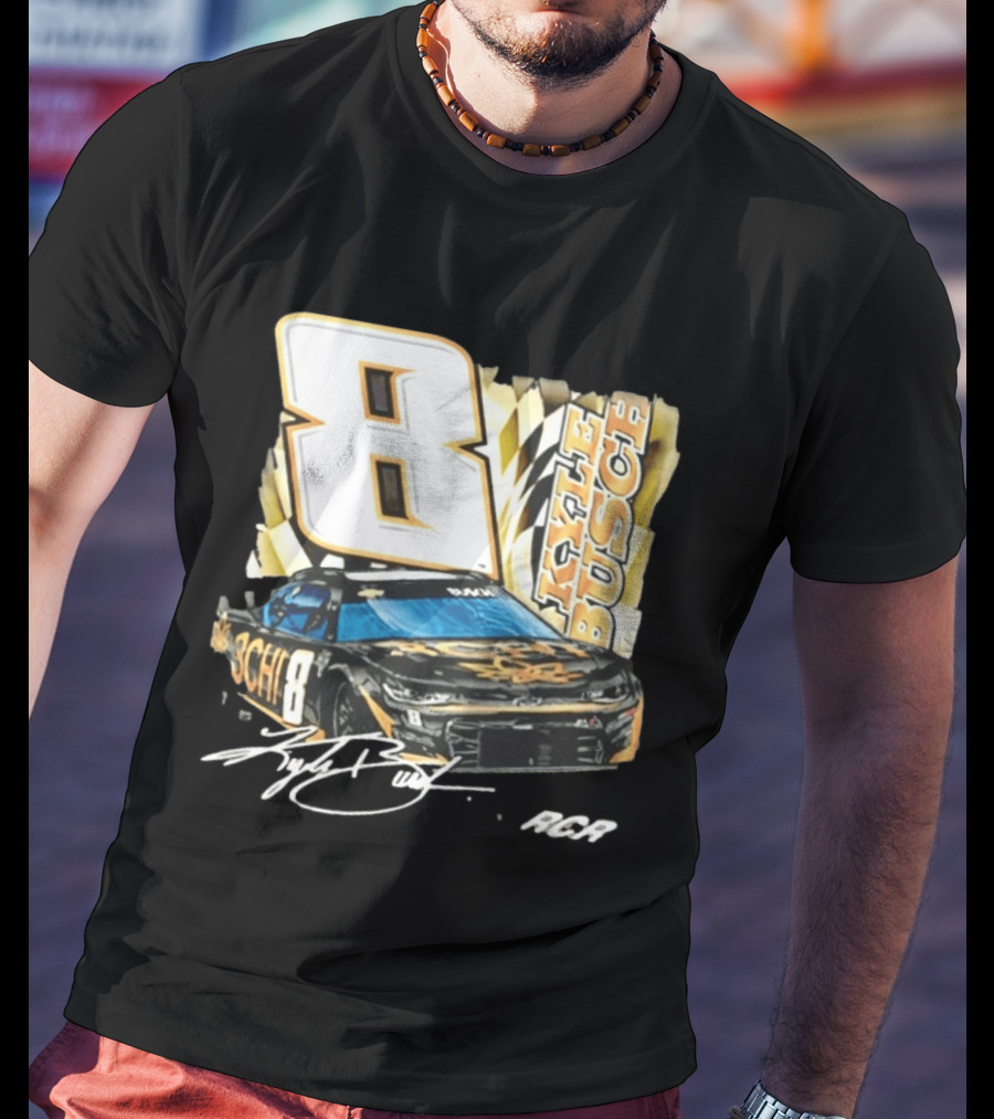 Kyle Busch 8 RCR NASCAR Race Car Signature T-Shirt