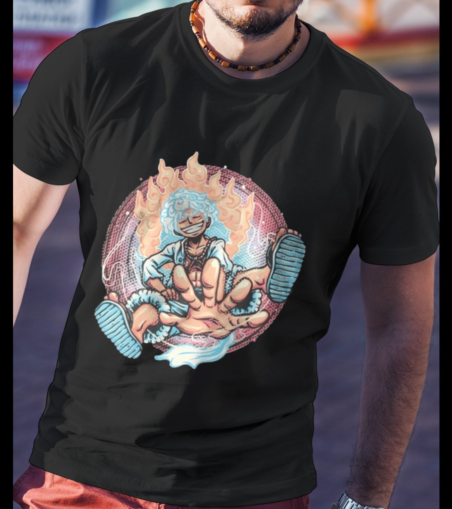 Luffy's Awakened Gear 5 Pirate King Manga Anime T-Shirt