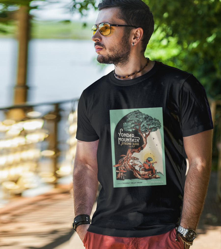 Yonder Mountain String Band Live At Friendly Valley Tavern Peoria IL May 24 2026 T-Shirt