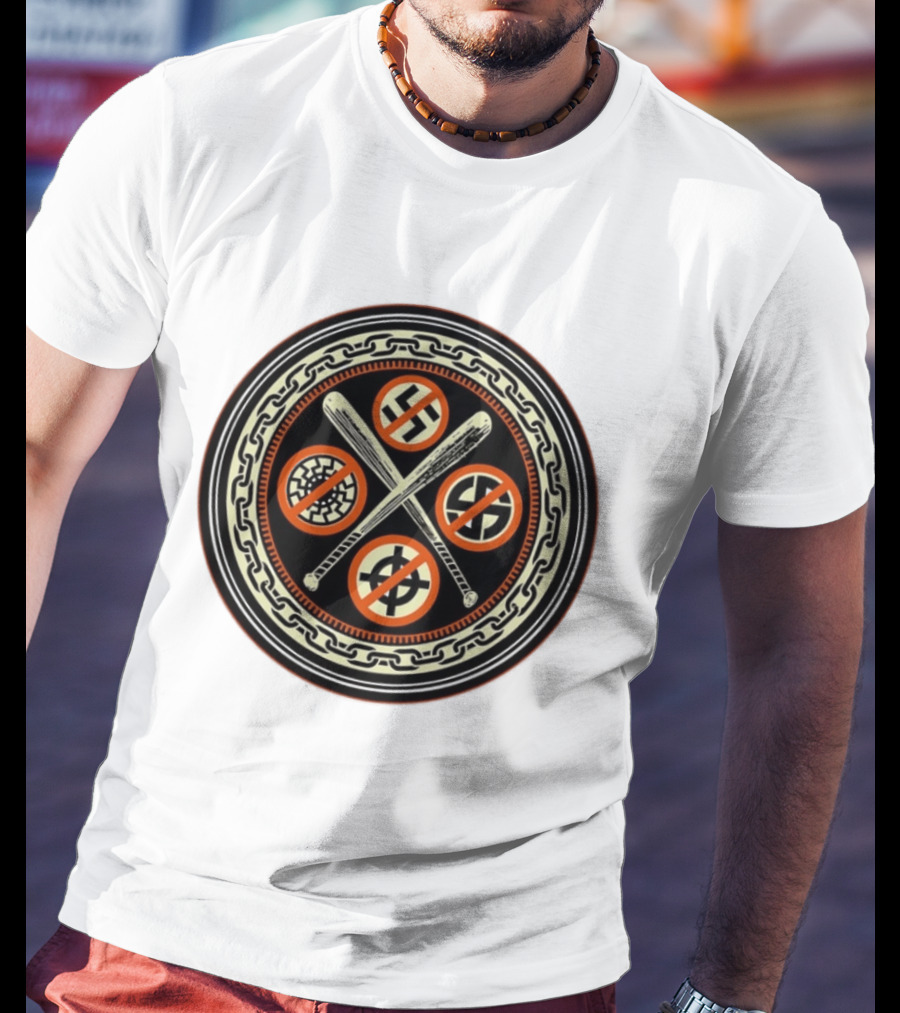 Antifascist Action Symbol No Nazis Iconography T-Shirt