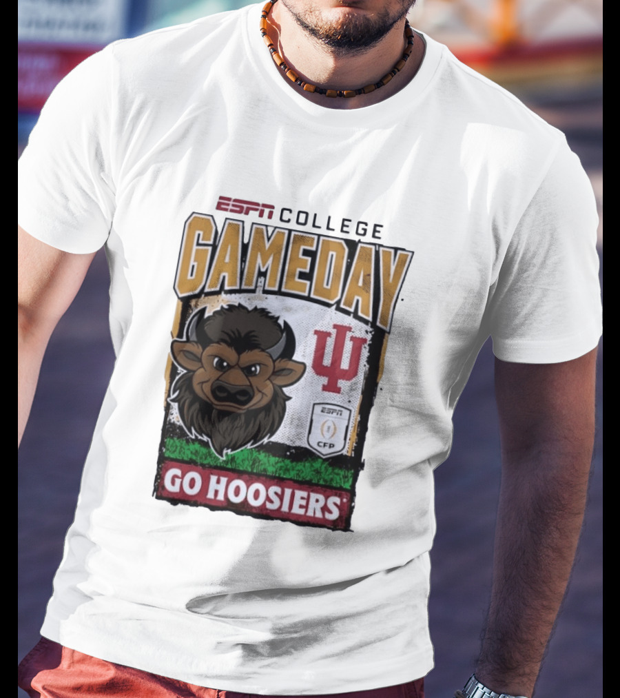 ESPN College Gameday Go Hoosiers IU Buffalo Football T-Shirt