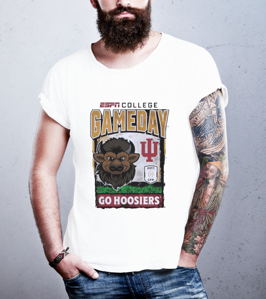ESPN College Gameday Go Hoosiers IU Buffalo Football T-Shirt