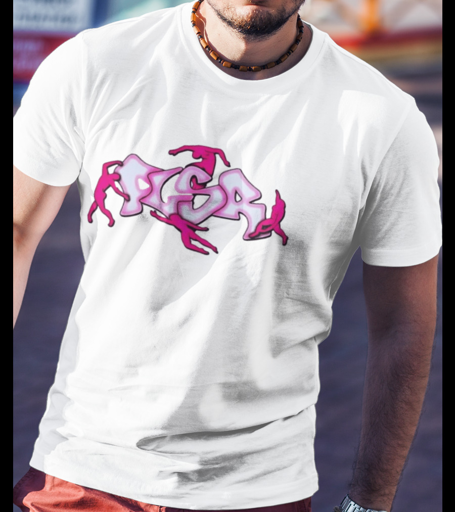 Flsr Figures Climbing Pink Graffiti T-Shirt