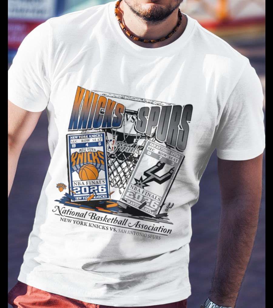 New York Knicks Vs San Antonio Spurs NBA Finals Tickets 2026 National Basketball Association T-Shirt