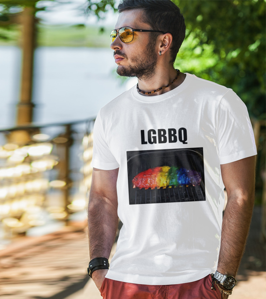 LGBBQ Rainbow Ribs LGBTQ BBQ T-Shirt