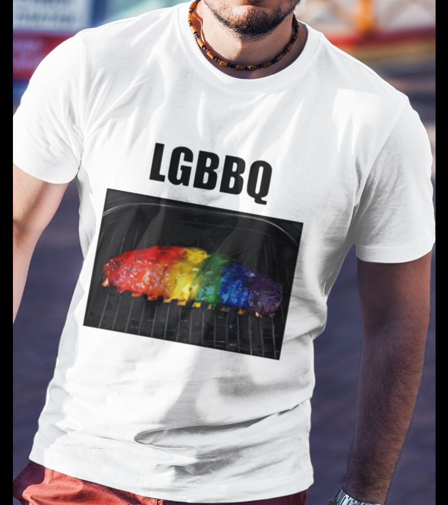 LGBBQ Rainbow Ribs LGBTQ BBQ T-Shirt
