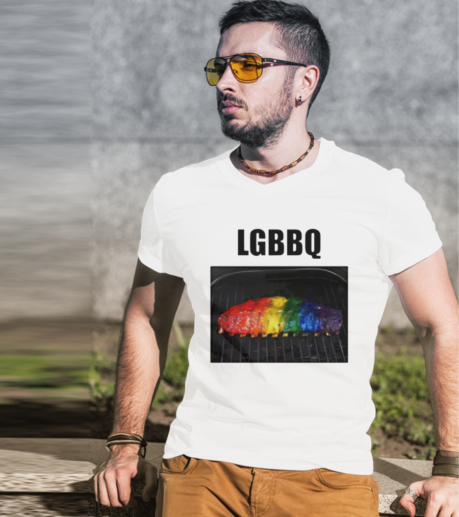 LGBBQ Rainbow Ribs LGBTQ BBQ T-Shirt