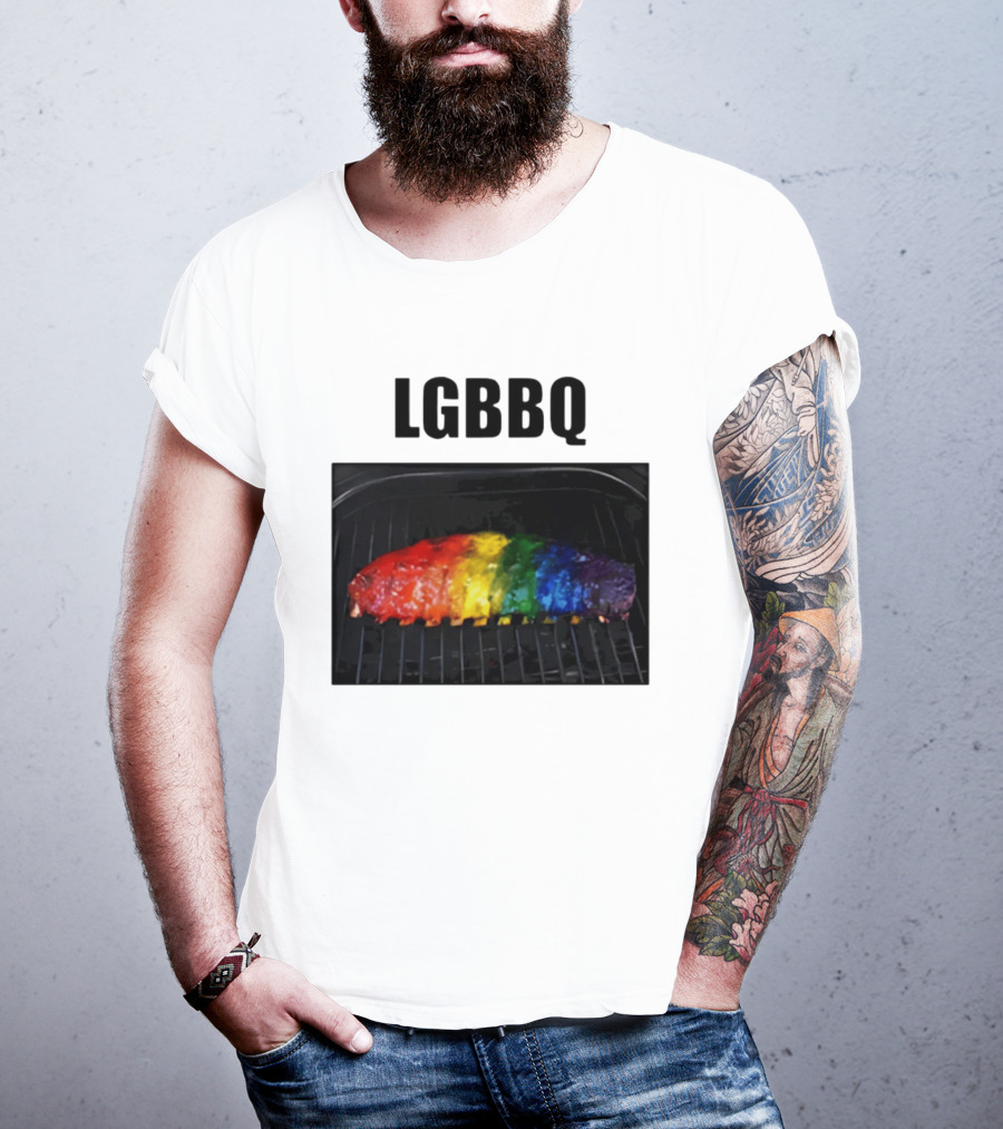 LGBBQ Rainbow Ribs LGBTQ BBQ T-Shirt