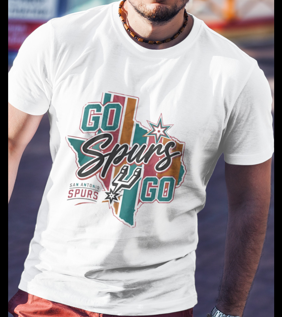 Go Spurs Go San Antonio Spurs Game Day Texas Map T-Shirt