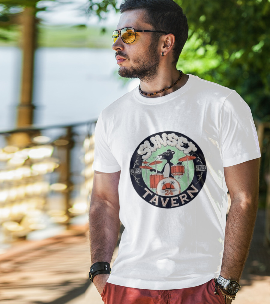 Sunset Tavern Ballard Drumming Bear 24th Anniversary Party Limited Edition T-Shirt