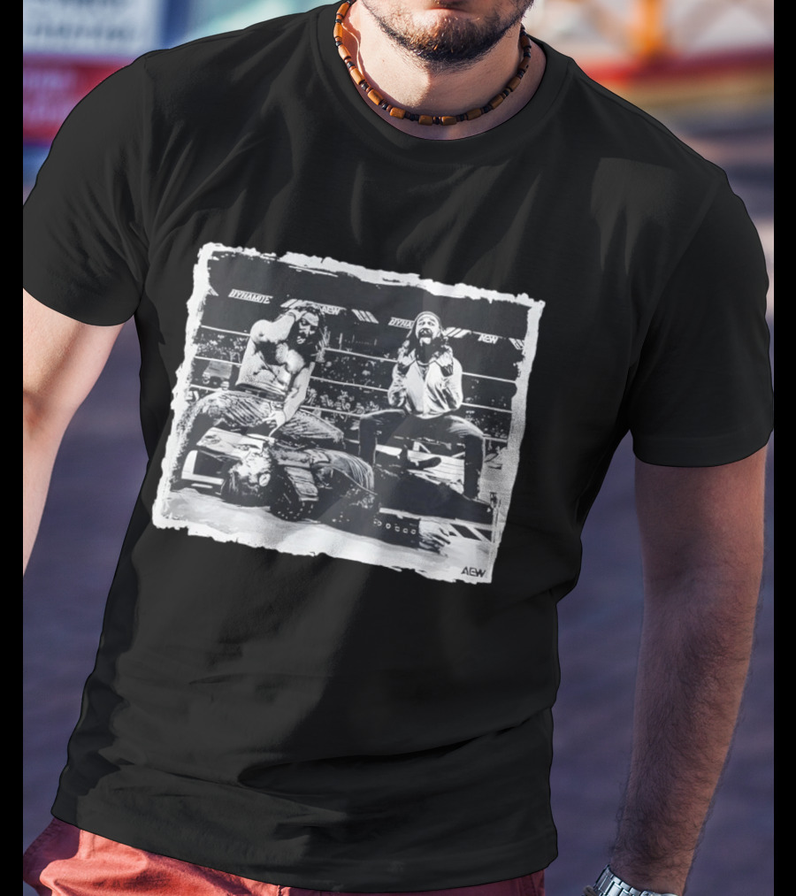AEW Dynamite Young Bucks Adam Cole Wrestling Ring Pose T-Shirt