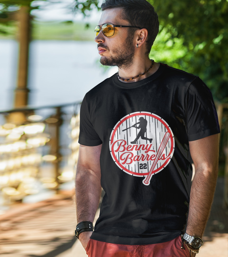 Benny Barrels New York Yankees 22 Baseball T-Shirt