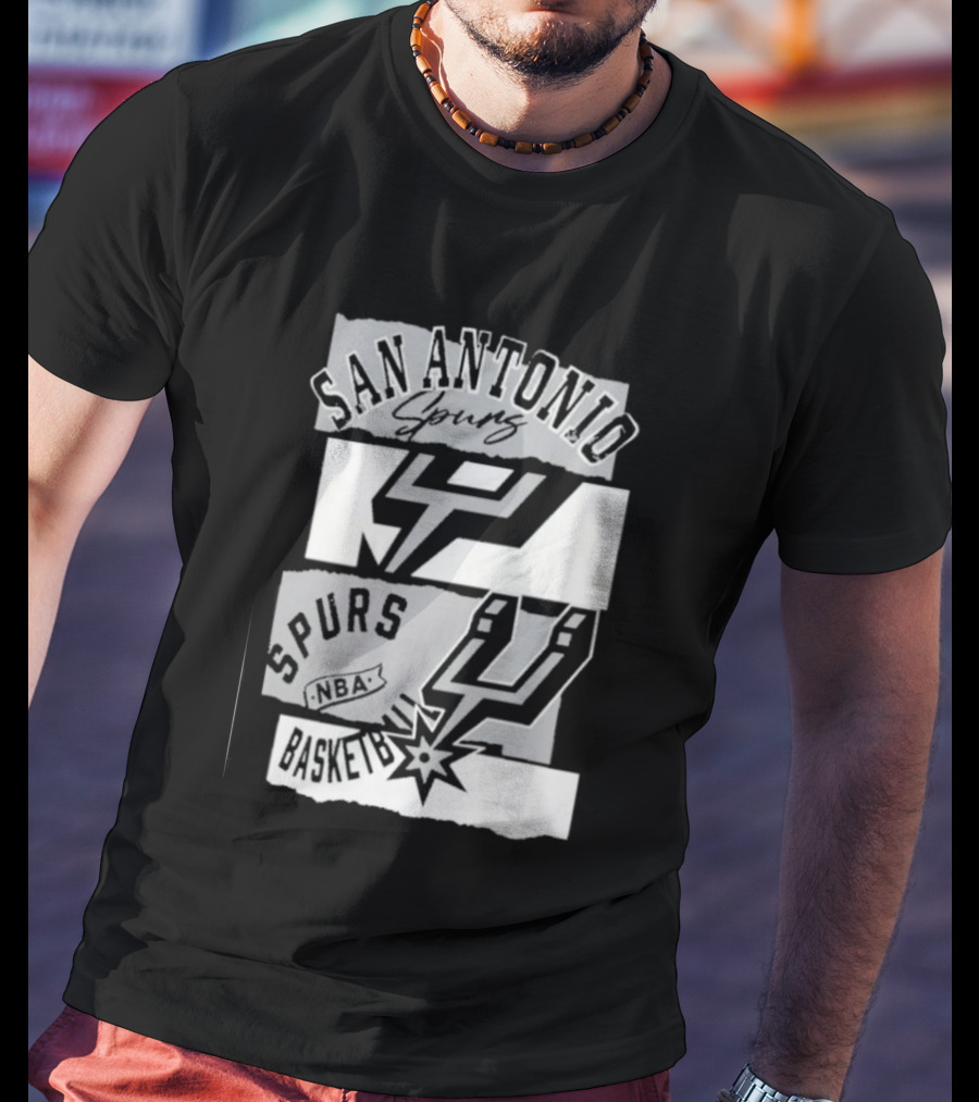 San Antonio Spurs In The Paint Vintage NBA Logoman Edition T-Shirt