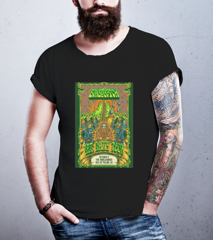 Saxsquatch Get Saxy Tour The Windjammer Isle Of Palms SC October 2 2026 T-Shirt