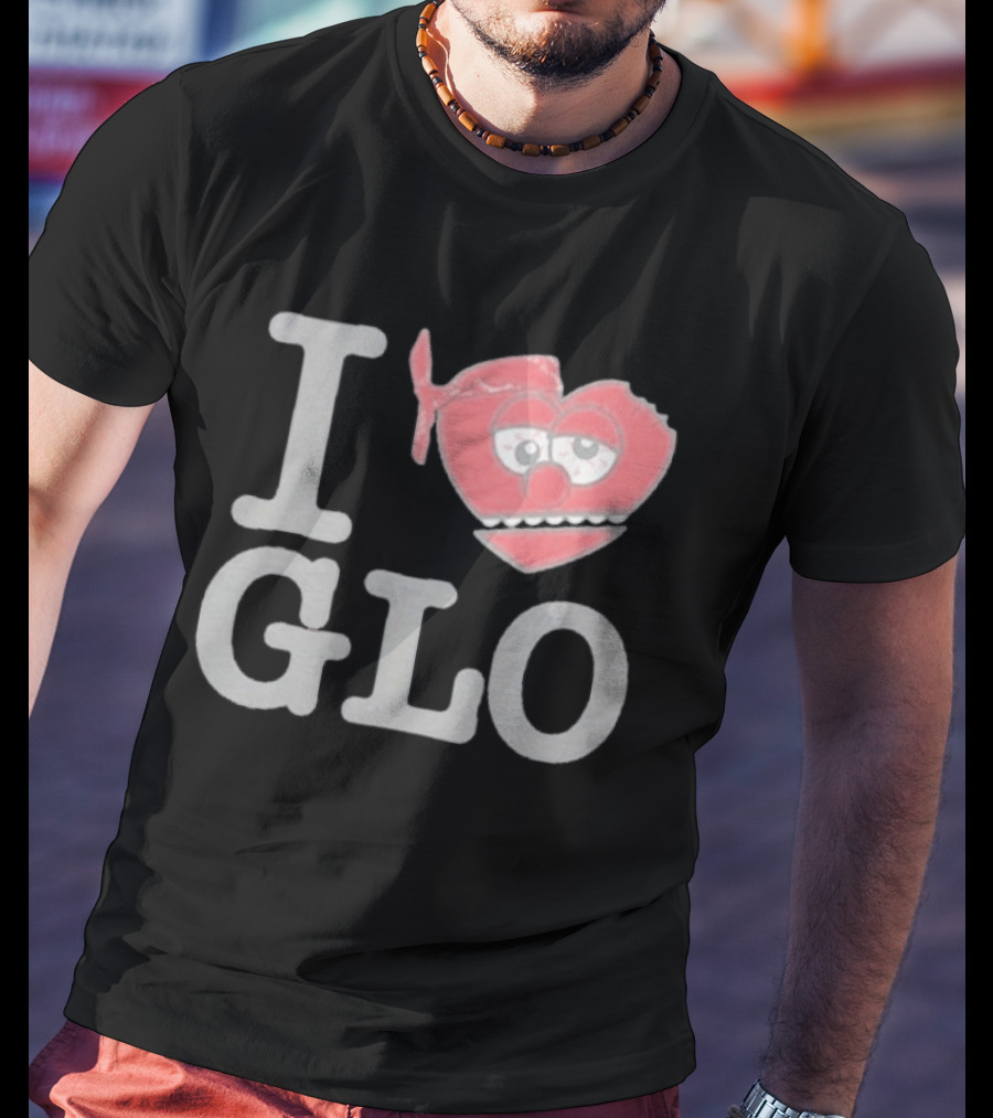 I Love Glo Heart Bandana Glo Gang T-Shirt