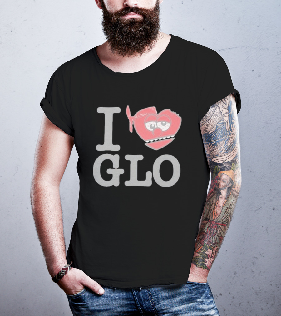 I Love Glo Heart Bandana Glo Gang T-Shirt