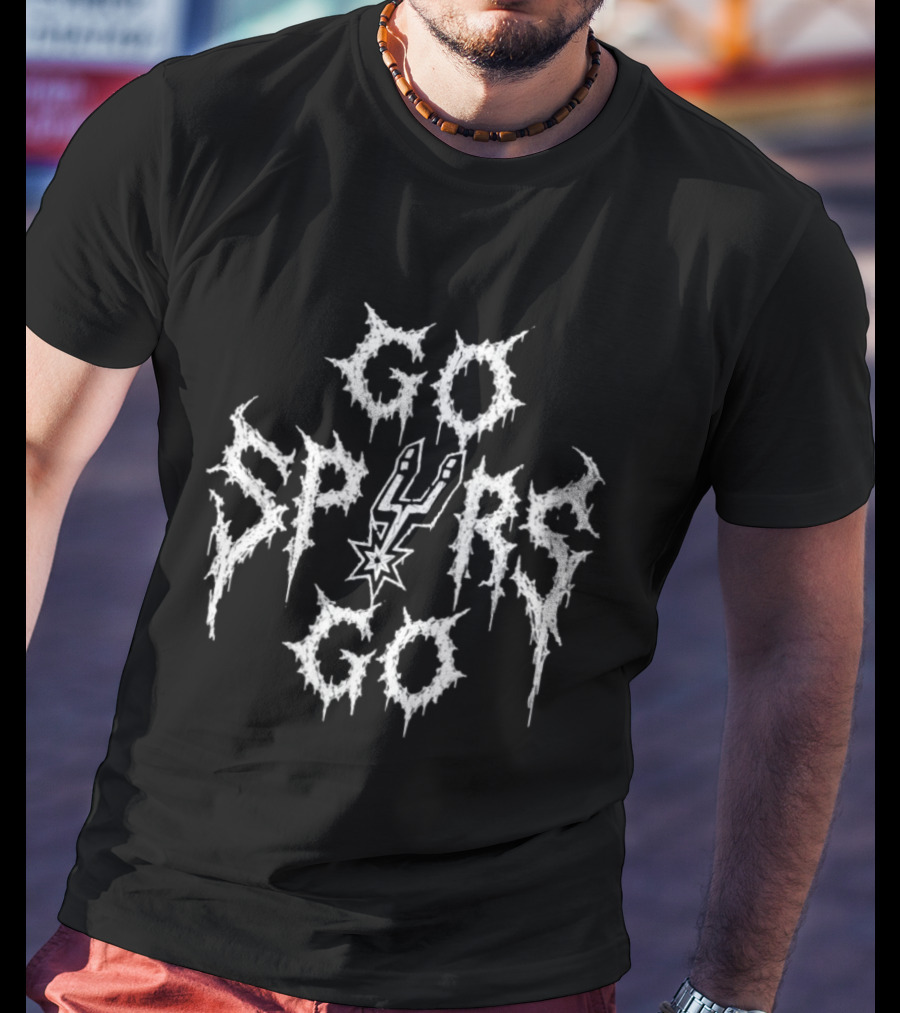 Go Spurs Go San Antonio Spurs Metal Black Basketball NBA 2026 T-Shirt
